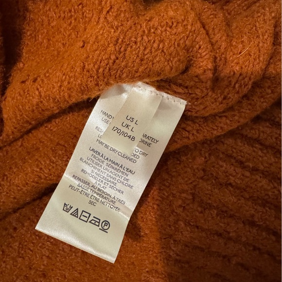 Free People Burnt Orange Reverie V-neck Balloon Sleeve Sweater - Picture 8 of 8